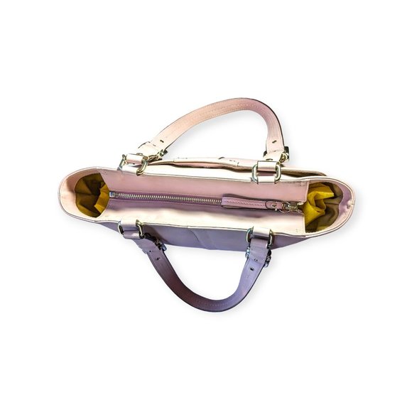 Lavender Purple Leather Shoulder Bag Double Handles Fob Hamilton 2010 🎉 - Picture 4 of 11